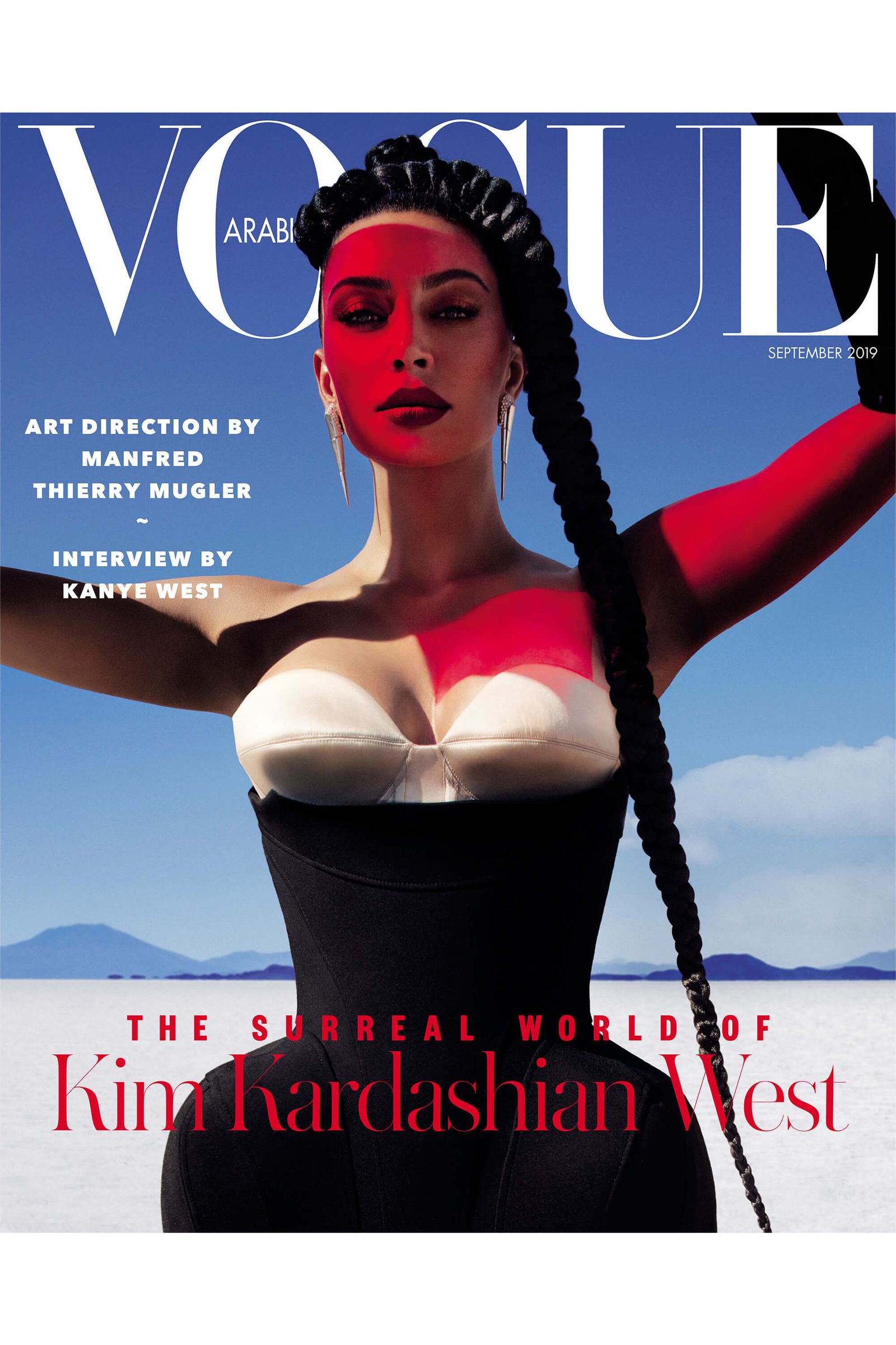 Kim Kardashian West on the September 2019 cover of Vogue Arabia